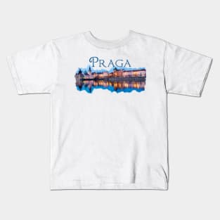 Praga: Evening Skyline Kids T-Shirt